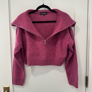 En Saison Pink Quarter Zip